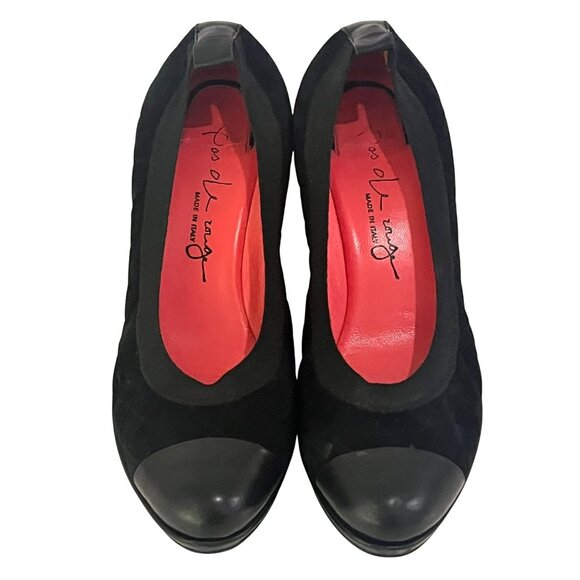 Pas de Rouge Pumps Comoscio Black IT 40 US 9 EUC - Picture 5 of 9